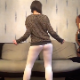 A girl records her friend twerking to a popular radio tune, and the girl can do some great twerking. All of a sudden, a dark spot appears in her white tights and a huge, wet fart kills the action. Bottom line: Never twerk when you have to poop! 720P HD.